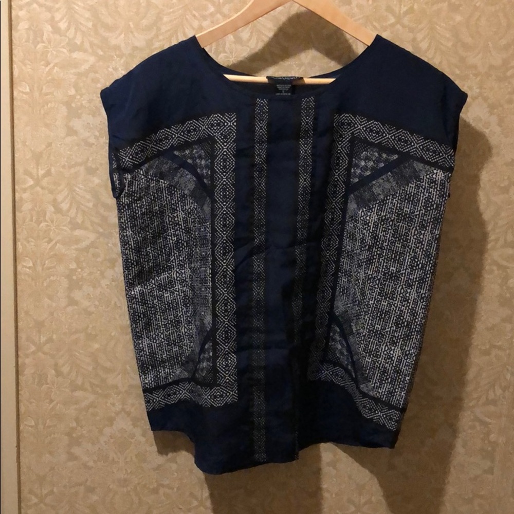 Cynthia Rowley Blue patterned top